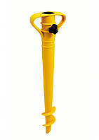 Подставка-винт для садового зонта Adriatic пластиковая желтая, 43 см