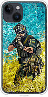 Чехол силиконовый противоударный с усиленными углами патриотический Endorphone iPhone 14 Воин IB, код: 7941597