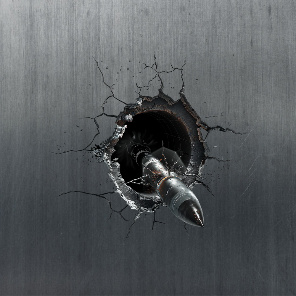 Гарний стайлінг кузова: наклейка "Ракета" 15x15см