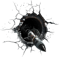 Декоративна плівка "Виліт ракети 3D" для авто, 30x30 см