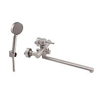 Змішувач для ванни та душу з неіржавкої сталі з довгим виливом Lidz New