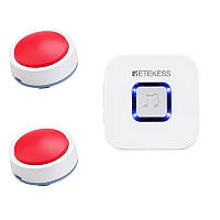 Система вызова медперсонала из 2х кнопок вызова + приёмник сигнала Retekess TH004 до 80 м (10 GT, код: 8198781