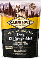 Сухой корм для взрослых собак Carnilove Fresh Muscles Bones Joints с курицей и кроликом 1.5 UD, код: 7581471