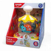 Дитяча іграшка "Юла: Push&Tumble Toy", з кульками (жовта)