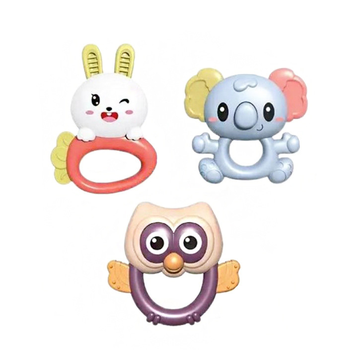 Дитяче Брязкальце, брязкальце у вигляді тварини, іграшка для малюків, кольори в асортименті (OV668-61B)