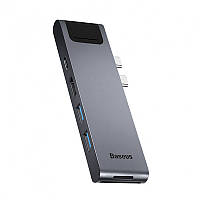 Baseus thunderbolt C+Pro Seven-in-one smart HUB docking station Сірий (CAHUB-L0G)