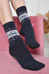 Шкарпетки махрові жіночі темно-сірого кольору розмір 37-42 163549P