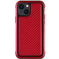 Чехол PC+TPU+Metal K-DOO MARS Series Apple iPhone 13 Carbon Red