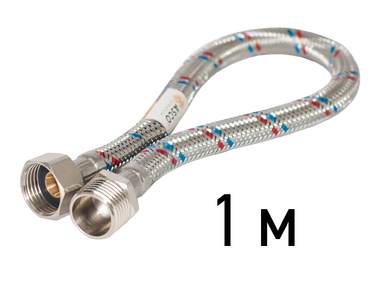 Шланг нержавіючий 1/2 ЗВ 1,0 м EPDM ASCO Armatura, фото 1