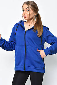 Спортивна жіноча кофта на флісі синього кольору р.2 169272P