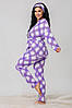 Жіночий домашній костюм фіолетового  кольору р.54-56 168812P, фото 2