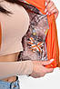 Жилетка жіноча демісезонна укорочена помаранчевого кольору р.44 172278P, фото 4