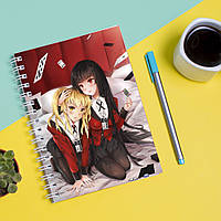 Скетчбук Sketchbook блокнот для рисования с принтом Kakegurui Compulsive Gambler Безумный аза TR, код: 8301527