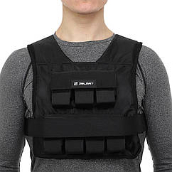 Жилет-обтяжувач 15 кг регульований Adjustable Weighted Vest чорний (TA-7815-15)