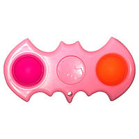 Игрушка антистресс Pop It Розовый Спиннер Бэтмен 2 пупырки UM, код: 6588292