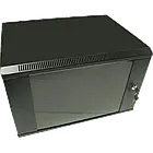 Hypernet WMNC66-9U-FLAT-AC-BLACK Шафа комутаційна настінна 9U 600x600 розбірна