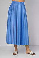 Плиссированная юбка миди - светло-синий цвет, M (есть размеры)