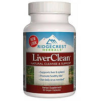 Комплекс для профилактики работы печени RidgeCrest Herbals LiverClean 60 Veg Caps RCH172