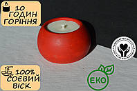 Крафтові свічки Довгогірні Ручна робота, Натуральна свічка в гіпсовому кашпо, Подарункові свічки Kolo MAY-61
