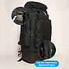 Рюкзак тактичний чорний 4в1 70 л Водонепроникний туристичний рюкзак. KX-615 Колір: чорний, фото 4