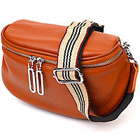 Женская сумка через плечо из натуральной кожи 22112 Vintage Рыжая MN, код: 8398388