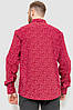 Сорочка чоловіча з принтом, колір бордовий, 214R7362, фото 4