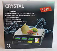 Весы промышленные Сrystall 8301 (двухстор.,50 кг.,6V,c аккумулятором)