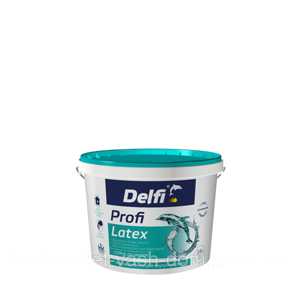 Фарба латексна акрилова для внутрішніх робіт ТМ "Delfi" Profi Latex - 1,4 кг