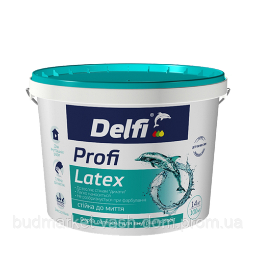 Краска латексная акриловая для внутренних работ TM "Delfi" Profi Latex ...