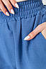 Шорти жіночі вільного крою тканина льон, колір джинс, 177R023, фото 5