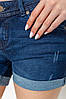 Шорти жіночі джинсові, колір синій, 186R003, фото 5