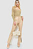 Штани жіночі з екошкіри, колір світло-бежевий, 186R5956, фото 2