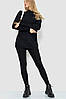 Жіночий светр в'язаний, колір чорний, 204R179, фото 2