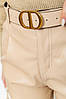 Штани жіночі з екошкіри, колір світло-бежевий, 186R5219, фото 5