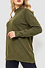 Жіночий светр в'язаний, колір хакі, 204R179, фото 3
