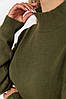 Жіночий светр в'язаний, колір хакі, 204R179, фото 5