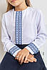 Блузка ошатна для дівчаток, колір біло-синій, 172R204-1, фото 2