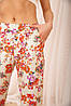 Літні бавовняні штани, з квітковим принтом, колір Білий, 172R65-1, фото 5