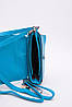Сумка-клатч із шкірзаму, бірюзового кольору, 167RF-7, фото 3