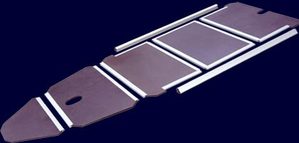 Комплект алюминиевых стрингеров + заглушки, 90 см для жесткого пола надувных лодок пвх - фото 4 - id-p406836810