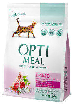 Optimeal (Оптимил) корм для кішок чутливого травлення ягня 4 кг