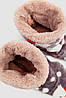 Капці-чобітки  плюшеві, колір сіро-бежевий, 102R1004-1, фото 6