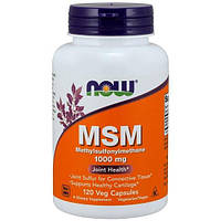 Препарат для суглобів і зв'язок NOW Foods MSM 1000 mg 120 Veg Caps PM, код: 7518485