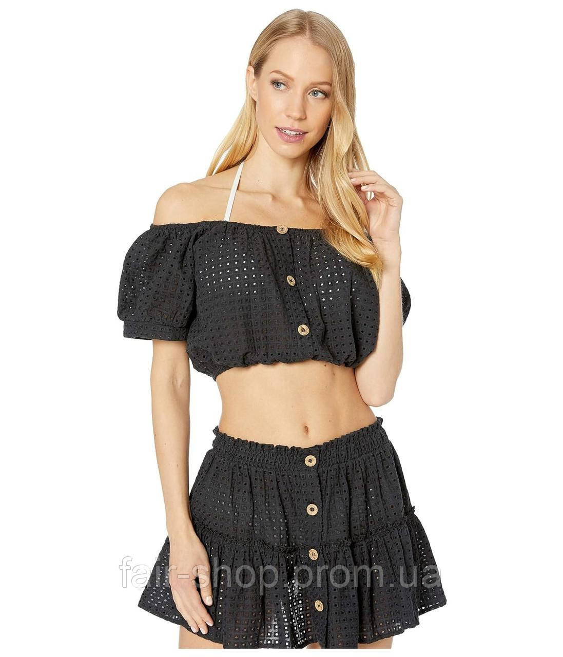 Туніка Eberjey Portola Harper Crop Top Cover-Up Black, оригінал. Доставка від 14 днів