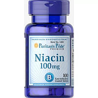 Ниацин Puritan's Pride Niacin 100 mg 100 Tabs GT, код: 7518882