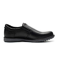 Мужские кожаные туфли Kristan black old school высокое качество