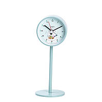 Годинник будильник на батарейках дитячий годинник з будильником маленький настільний годинник М'ятний