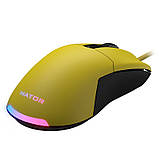 Миша Hator Pulsar 2 Yellow (HTM-512) ( Жовтий ) DS, фото 3
