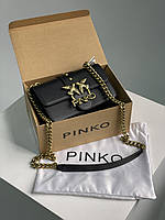Pinko Mini Love Bag One Simply Black/Gold 21 х 12 х 7 см высокое качество