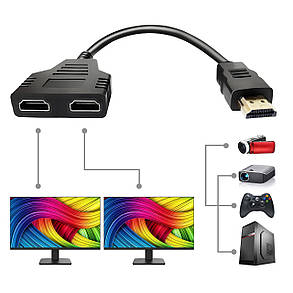 Кабель-розгалужувач HDMI splitter 1/2, фото 4